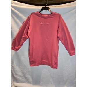 Calvin Klein Coral Colered Sweatshirt Dress‎ Size M With Pockets